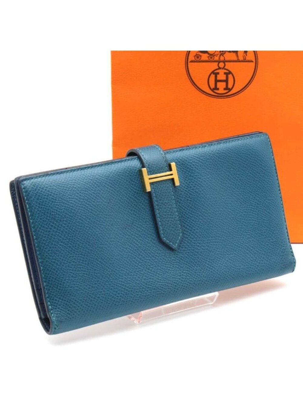 Hermes Bearn Souffle Verso Veau Epsom Wallet